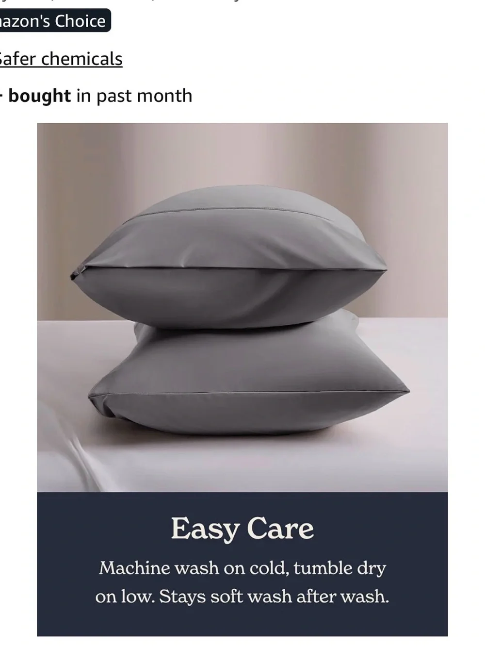 Beckham Hotel Collection Cool Touch Pillowcases - King Pair- dark gray